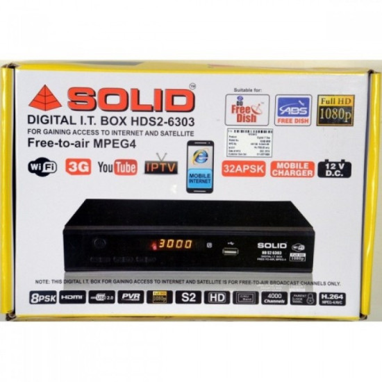 SOLID HDS2-6303 DIGITAL I.T BOX FOR GAINING ACCESS TO INTERNET AND SATELLIT